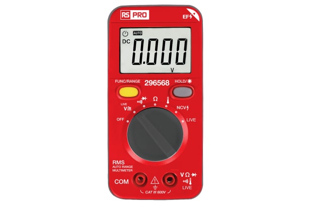RS PRO 数字万用表,最大 1A 交流电,最大 1A 直流电,最大 600V 交流电